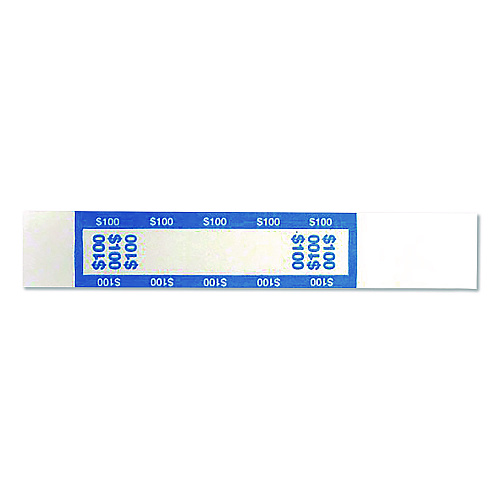 CONTROLTEK Currency Straps, $100, Self-Adhesive, 1,000/Pack (560016)