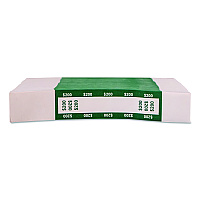 CONTROLTEK Currency Straps, $200, Self-Adhesive, 1,000/Pack (560017)