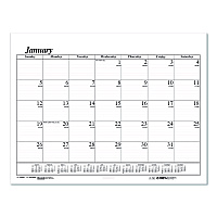 House of Doolittle Recycled Economy Monthly Desk Pad Calendar, 22 x 17, White/Black Sheets, 12-Month (Jan to Dec): 2025 (12625)