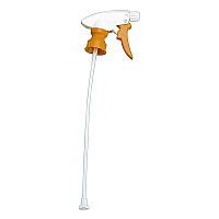 Chemical Resistant Trigger Sprayer, 9.88" Tube, Fits 32 Oz Bottles, Yellow/white