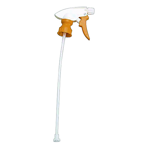 Chemical Resistant Trigger Sprayer, 9.88" Tube, Fits 32 Oz Bottles, Yellow/white