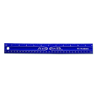 Bostitch Lockermate Flexi Ruler, Standard/Metric, 12" Long, Blue (01137BLUE)