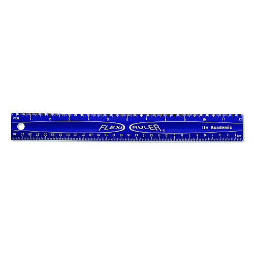 Bostitch Lockermate Flexi Ruler, Standard/Metric, 12" Long, Blue (01137BLUE)