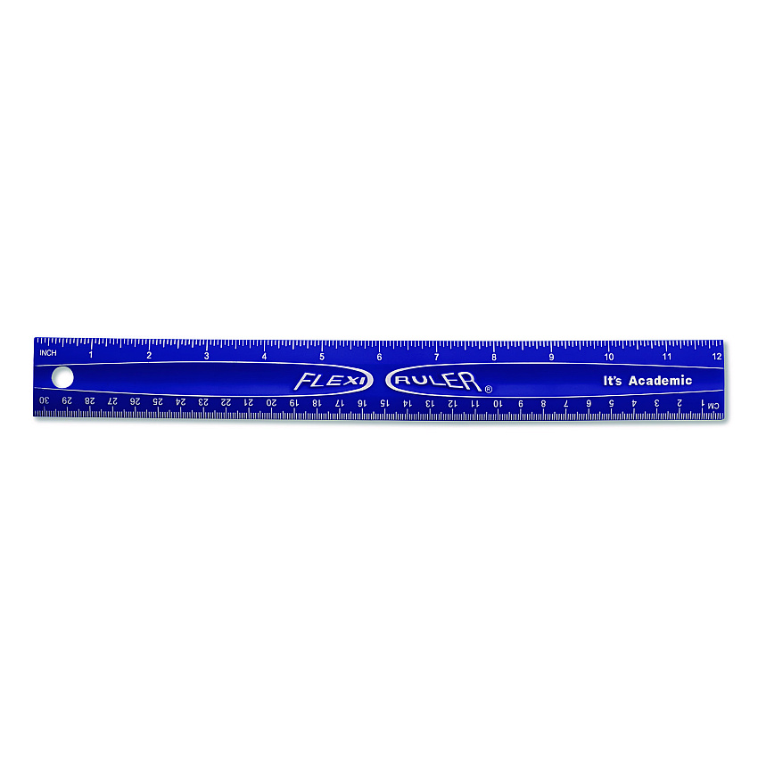 Bostitch Lockermate Flexi Ruler, Standard/Metric, 12" Long, Blue (01137BLUE)