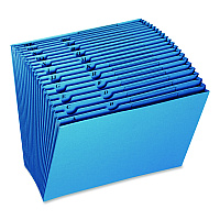 Pendaflex Colored Standard Reinforced Expanding Wallet, 21 Sections, 1/3-Cut Straight Tabs, Letter, Blue (17ABLU)