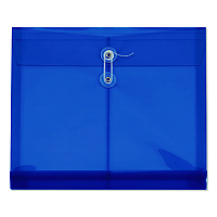 Pendaflex Poly Document File, String and Button Closure, 10 x 13, Blue, 5/Pack (84522GW)
