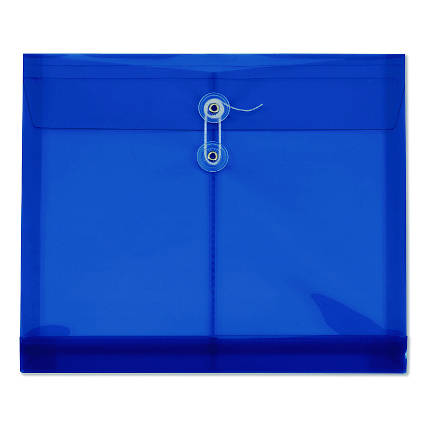 Pendaflex Poly Document File, String and Button Closure, 10 x 13, Blue, 5/Pack (84522GW)
