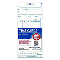Pyramid Time Cards for 3800 Time Clock, 100/Pack (380010)