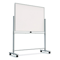 TRU RED Magnetic Steel Mobile Dry Erase Board, 4 ft x 3 ft, White Surface, Aluminum Frame (TR62619)