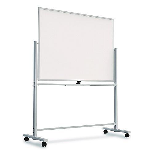 TRU RED Magnetic Steel Mobile Dry Erase Board, 4 ft x 3 ft, White Surface, Aluminum Frame (TR62619)