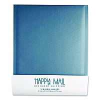 Happy Mail Self-Sealing Bubble Mailer, 8.5 x 11, Blue, 12/Pack (245157)