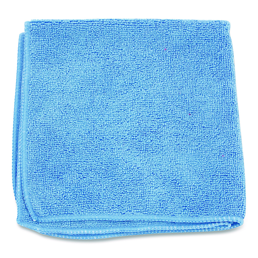 MicroWorks Microfiber Towels, 12 x 12, Blue, Dozen