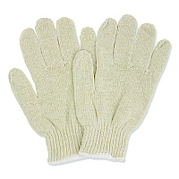 ProWorks String Knit Glove, Large, Elastic Cuff, Natural, Dozen