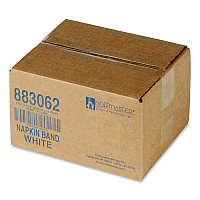 Hoffmaster Adhesive Napkin Bands, White, 1.5", 10,000/Carton (883062)