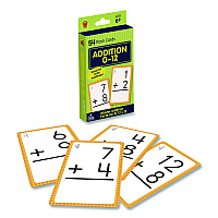 Carson-Dellosa Addition 0 to 12 Flash Cards, 3.25  x 5.25, Assorted Colors, 54 Cards (0769677118)