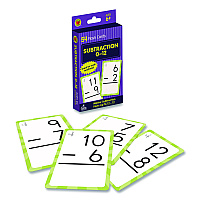 Carson-Dellosa Subtraction 0 to 12 Flash Cards, 3.25 x 5.25, Assorted Colors, 54 Cards (0769677215)