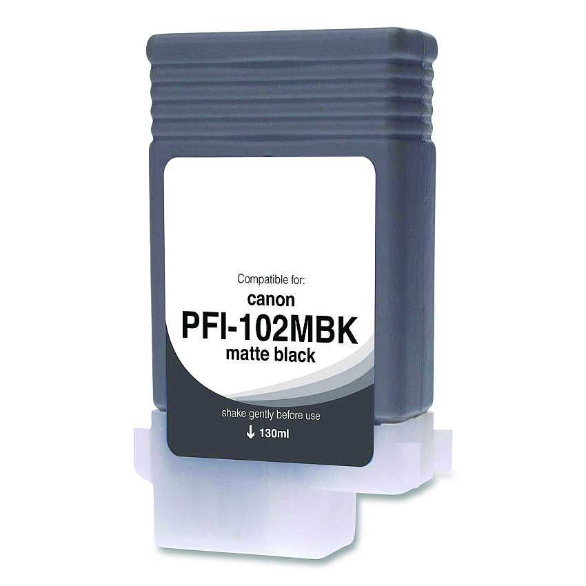 Clover Compatible Matte Black Ink, Replacement for PFI-102 (0894B001), 130 mL (WCPFI102MB)