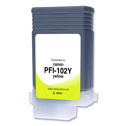 Clover Compatible Yellow Ink, Replacement for PFI-102 (0898B001), 130 mL (WCPFI102Y)