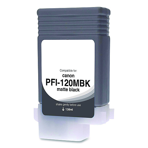 Clover Compatible Matte Black Ink, Replacement for PFI-120 (2884C001), 130 mL (WCPFI120MB)