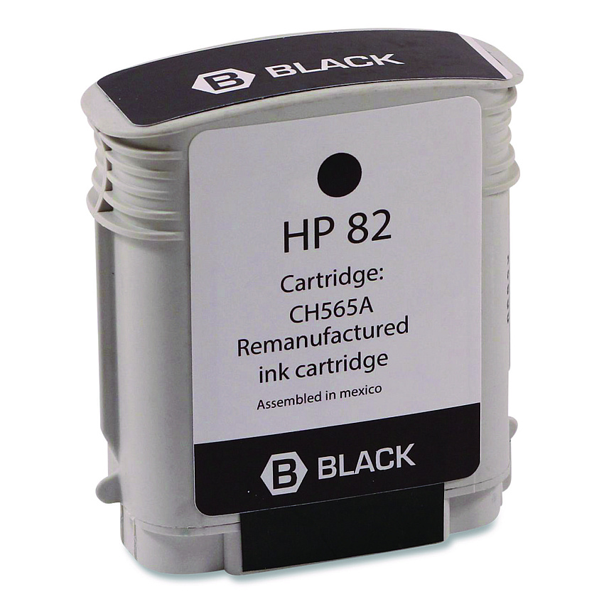 Clover Remanufactured Black High-Yield Ink, Replacement for 82 (CH565A), 69 mL (WH82B)