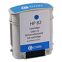 Clover Remanufactured Cyan High-Yield Ink, Replacement for 82 (C4911A), 69 mL (WH82C)