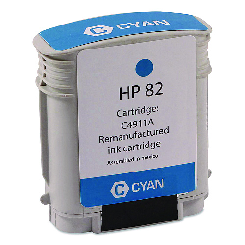 Clover Remanufactured Cyan High-Yield Ink, Replacement for 82 (C4911A), 69 mL (WH82C)
