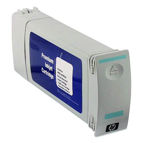 Clover Remanufactured Light Cyan High-Yield Ink, Replacement for 91 (C9467A), 775 mL (WH91LC)
