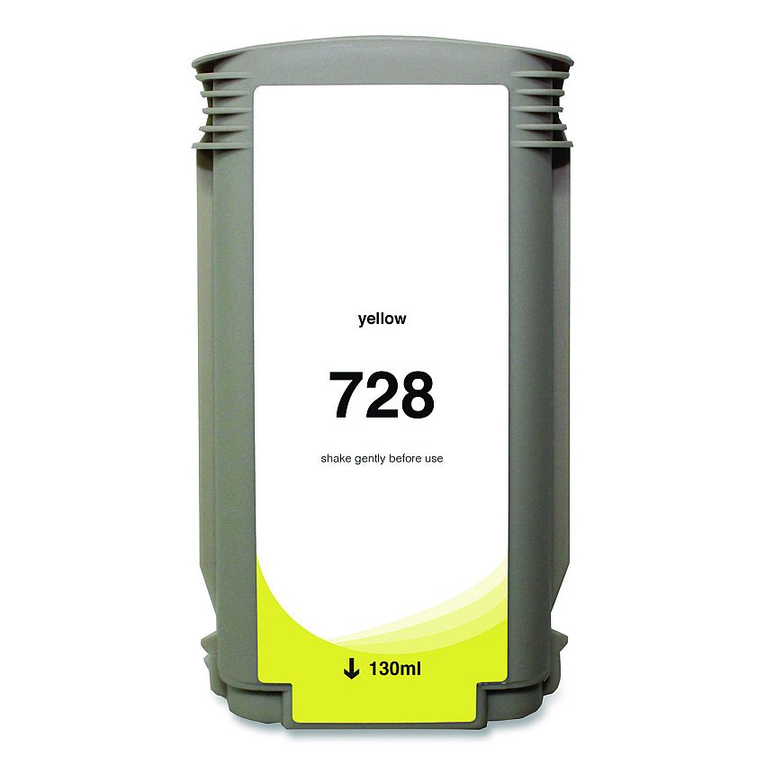 Clover Compatible Yellow Ink, Replacement for 728 (F9J65A), 130 mL (WH728SY)