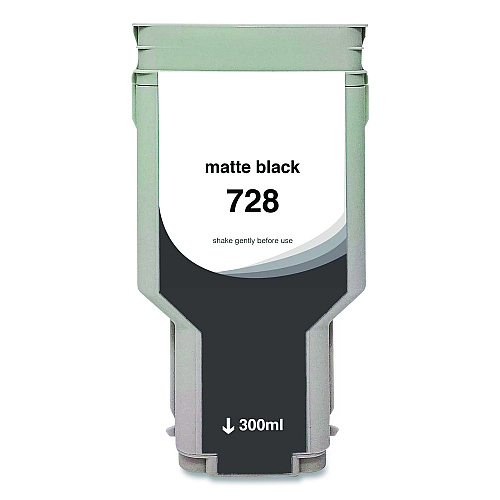 Clover Compatible Matte Black Ink, Replacement for 728 (F9J68A), 300 mL (WH728MB)