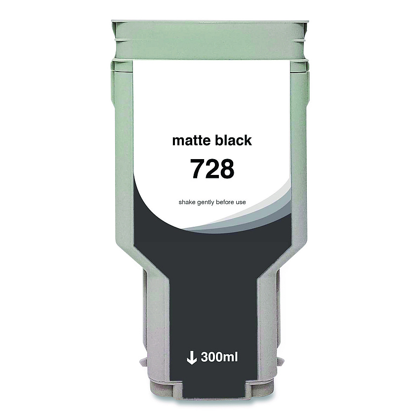 Clover Compatible Matte Black Ink, Replacement for 728 (F9J68A), 300 mL (WH728MB)