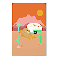 Denik Smoko Tayto Potato Joshua Tree Layflat Notebook, 1-Subject, Medium/College Rule, Tan/Orange/White Cover, (72) 8 x 5 Sheets (LFC1896L)