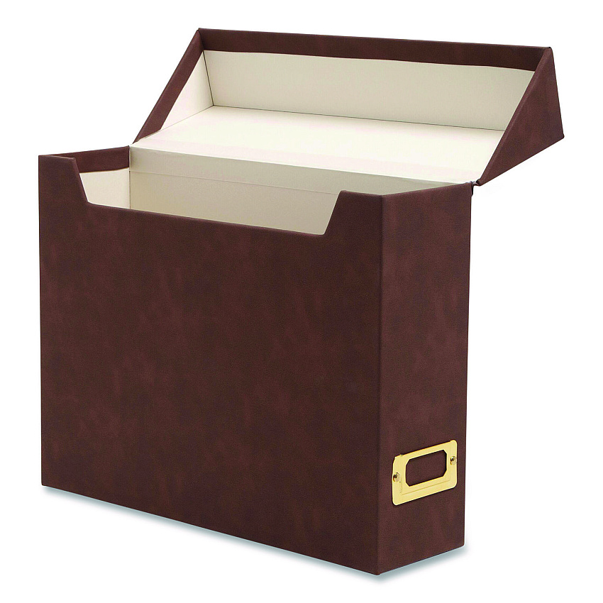 Smead Flip Top File Box, Letter Files, 13 x 3.7 x 10, Saddle (70234)
