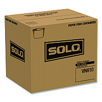 SOLO Double Poly Paper Food Containers, 10 oz, 3.8 dia x 2.7