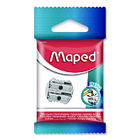 Maped Helix Classic 2-Hole Metal Pencil Sharpener, 2.56 x 0.67 x 4.92, Silver (006700)