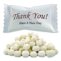 Stewart Superior Thank You Have a Nice Day Mints, White Buttermint, Individually Wrapped, 1,000/Carton (CJ3007B)