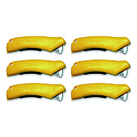 CrewSafe X-traSafe CU Safety Utility Knife, Plastic Handle, Yellow, 6/Pack (XSCU03101)
