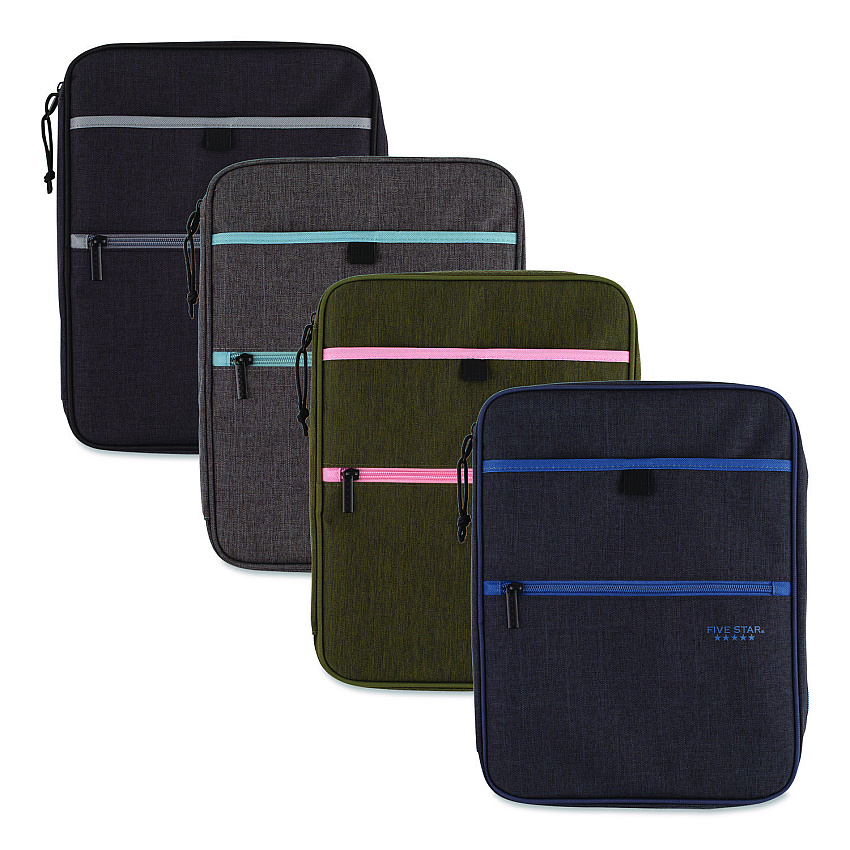 Five Star 1" Carry All Zip Binder, 3 Rings, 1" Capacity, 11 x 8.5, Randomly Assorted Color (290920)