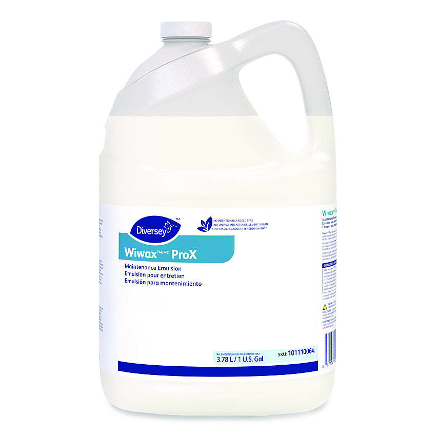 Diversey Wiwax ProX Maintenance Emulsion, 1 gal Bottle, 4/Carton (101110064)