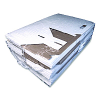 Carryout Barn Boxes, Large Corugated, 12 x 18 x 9, White/Kraft, 25/Carton