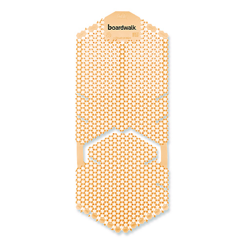 Boardwalk Vertical Urinal Screen, Summer Sunshine Scent, Yellow, 5.22 oz, 6/Carton (VERUSYL)