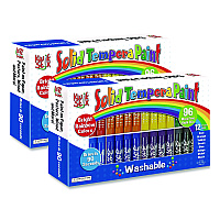 The Pencil Grip Kwik Stix Tempera Paint Set, 8 Assorted Colors, 96 Paint Sticks/Pack, 2 Packs/Carton (69802)