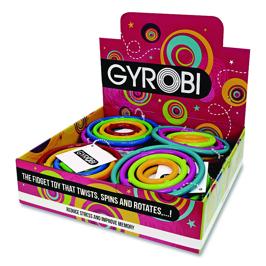 The Pencil Grip Gyrobi Fidget Toy, Small, Assorted Colors, 24/Carton (860)