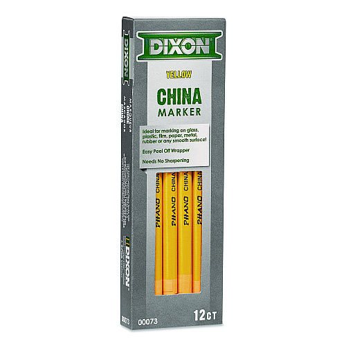 Dixon China Marker, Yellow, 12/Pack (000730002)