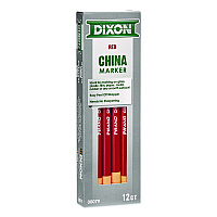 Dixon China Marker, Red, 12/Pack (000790002)