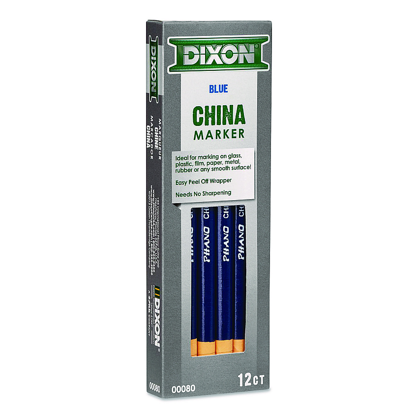 Dixon China Marker, Blue, 12/Pack (000800002)