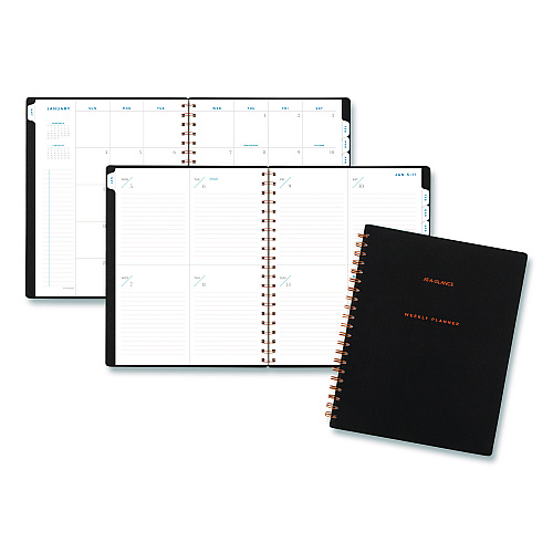 AT-A-GLANCE Signature Collection Weekly/Monthly Planner, 11 x 8.5, Black Cover, 12-Month (Jan-Dec): 2026 (YP90501)