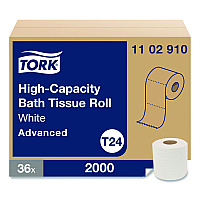 Tork 110292A High-Capacity 2-Ply Toilet Paper, White, 36 Rolls