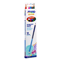 Prang Duo-Color Colored Pencil Sets, 3 mm, 2B (#2), Assorted Lead, Assorted Barrel, 6/Pack (22106X0002)