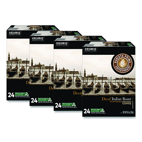 Keurig Decaf Italian Roast Coffee K-Cups, 24/Box, 4 Boxes/Carton (8506CT)