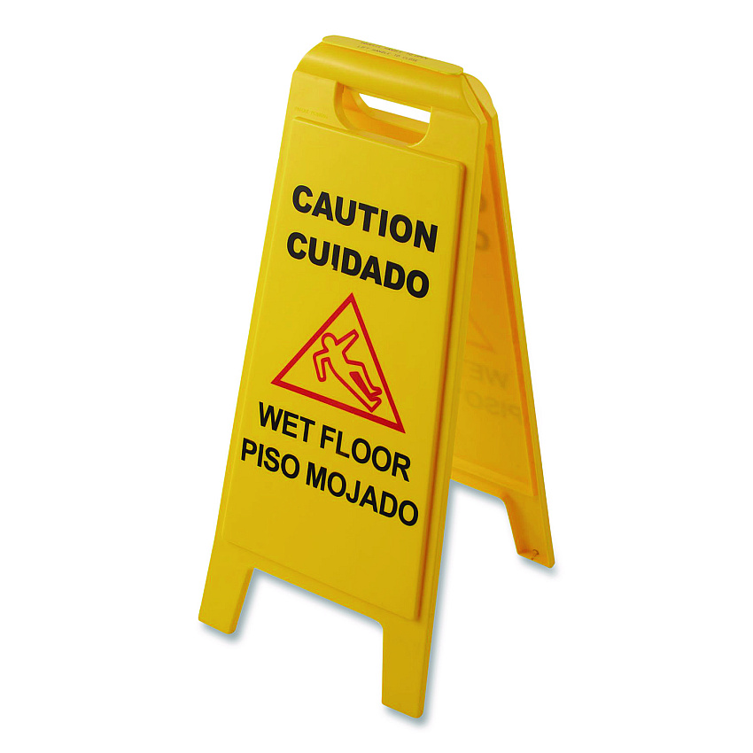 Carlisle Wet Floor Sign (English/Spanish), 11 x 25 x 25, Yellow (3690000)
